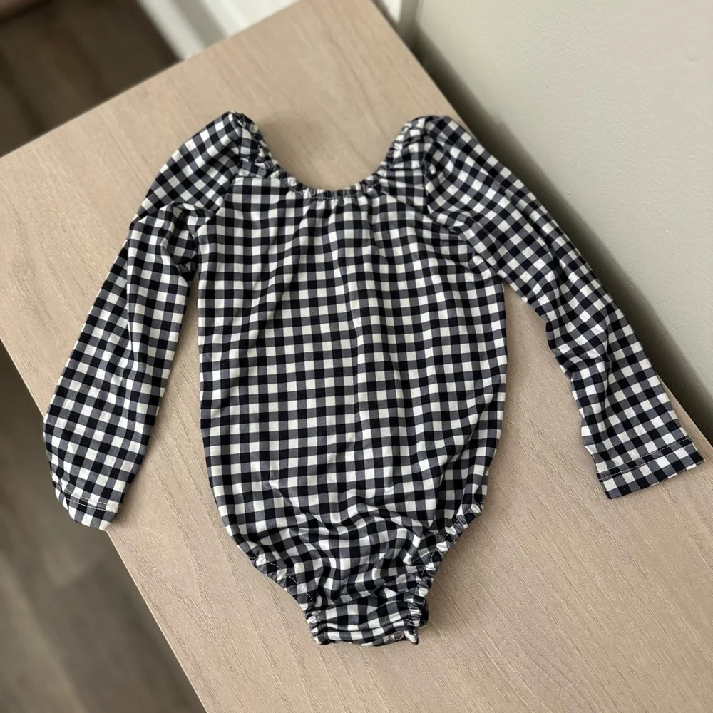 Navy Gingham Bodysuit - Baby